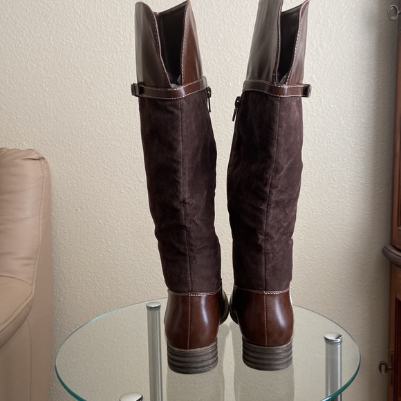 🎉🌸💖 HOST PICK 💖🌸🎉 BRAND NEW - Samantha Mixed Suede Brown Boots size 6M - Picture 3 of 13